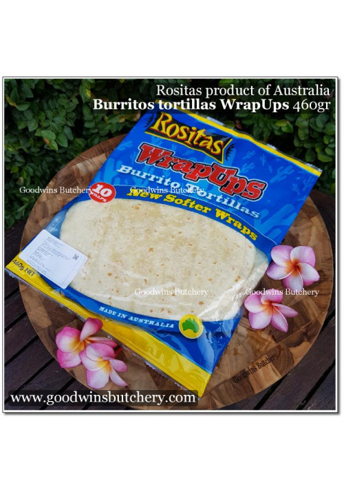 Pastry BURRITOS TORTILLAS WrapUps 20cm 10pcs Rositas Australia 460g